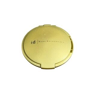 Bare Escentuals i.d. Refillable Gold Compact with Mirror Travel Case Minerals